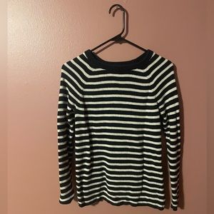 Banana Republic Navy and White Knit Sweater